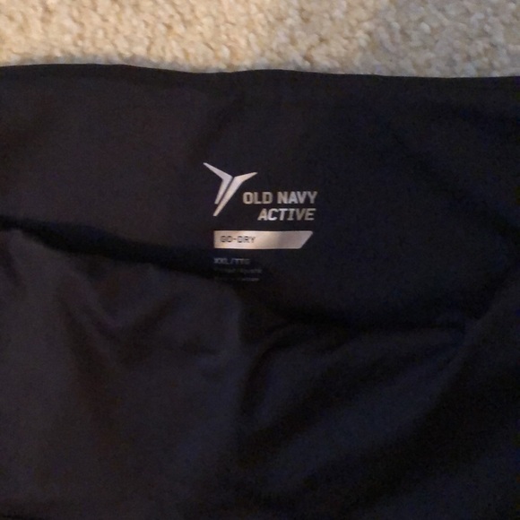 Old Navy Go Dry active reflective leg strip zip back pouch tie drawstring xxl - Picture 3 of 6